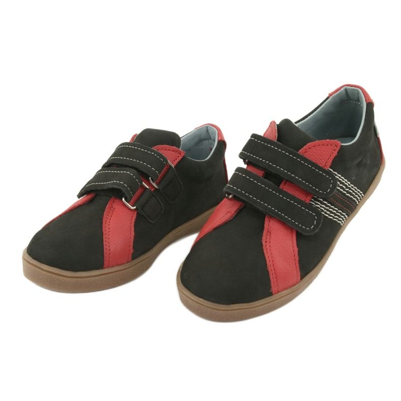Mazurek 1235 Chaussures garçons avec velcro noir / rouge le noir 3