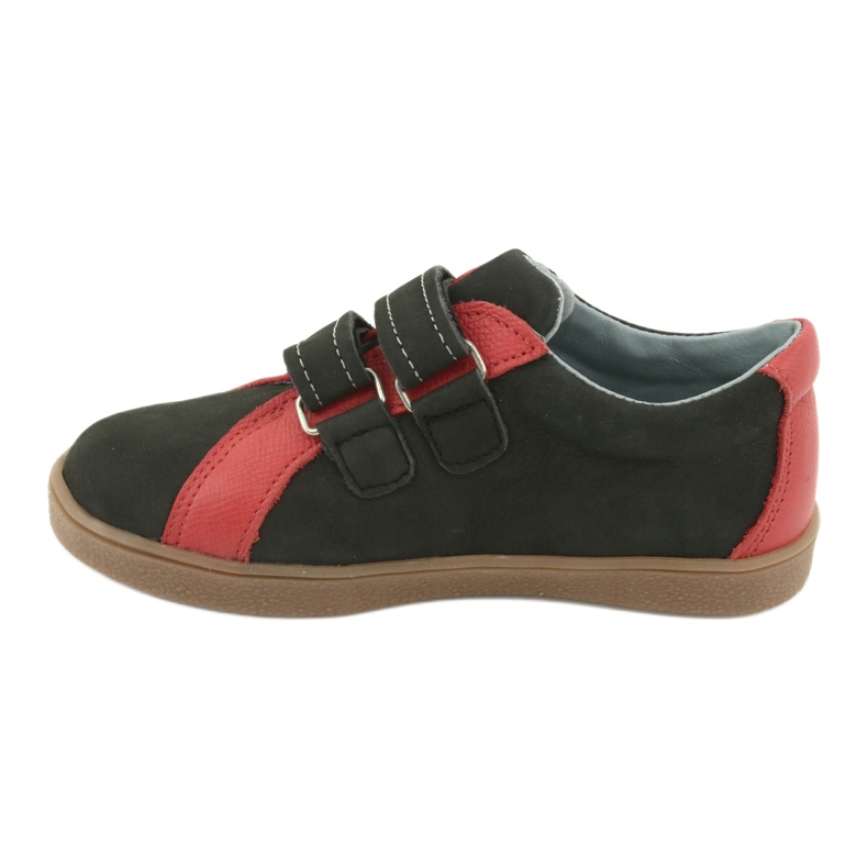 Mazurek 1235 Chaussures garçons avec velcro noir / rouge le noir 2