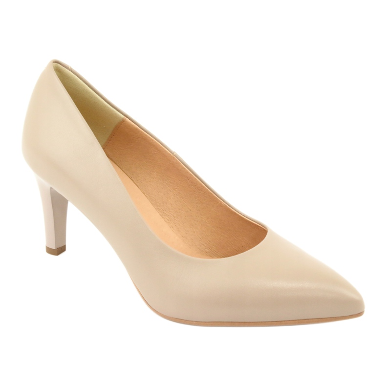 Pumps en cuir Espinto 990/25 sur le pilier beige 1 Pumps en cuir Espinto 990/25 sur le pilier beige 1