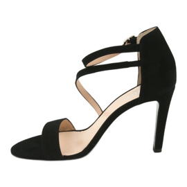 Sandales en cuir noir sur le talon haut Edeo 3344 le noir 2 Sandales en cuir noir sur le talon haut Edeo 3344 le noir 2