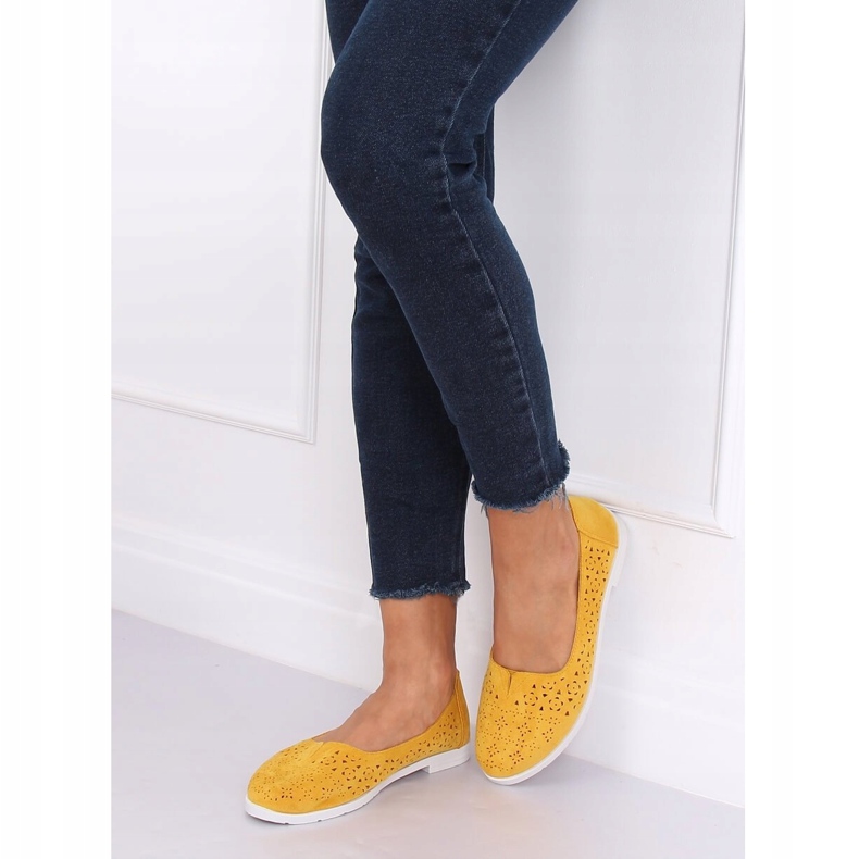 Ballerines ajourées miel ZA02P Jaune 2