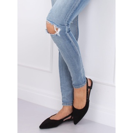 Ballerines noires à talon ouvert YJ335 Noir 1