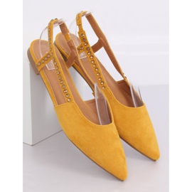 Ballerines à talon ouvert miel YJ335 Jaune 2