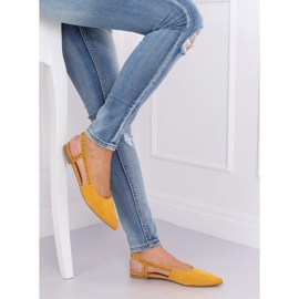 Ballerines à talon ouvert miel YJ335 Jaune 1
