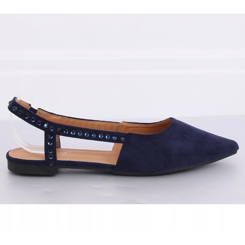 Ballerines à talons ouverts bleu marine YJ335 Bleu 2
