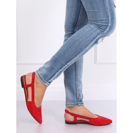 Ballerines rouges à talons ouverts YJ335 Rouge 1