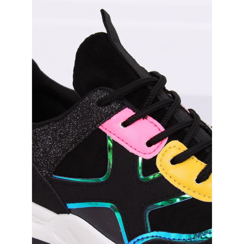 Noir HL-12 Chaussures de sport noires multicolore 1