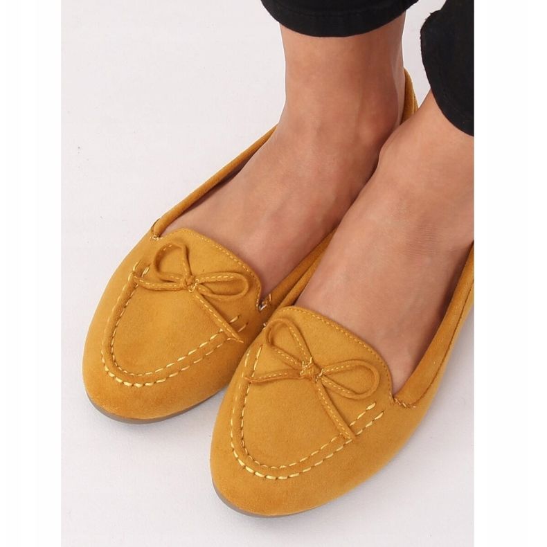 Mocassins femme moutarde 9F127 Jaune 2