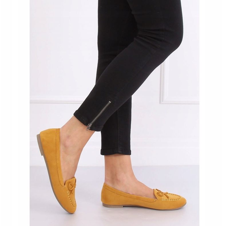Mocassins femme moutarde 9F127 Jaune 1