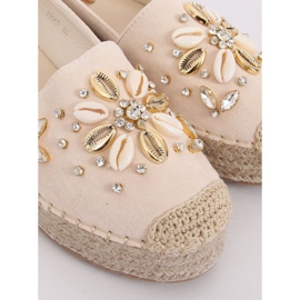 Espadrilles beiges pour femme JH96P Beige 1 Espadrilles beiges pour femme JH96P Beige 1