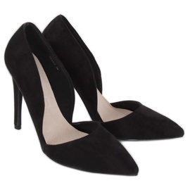 Escarpins sur tige avec empreintes noir EE03-P Noir le noir 1