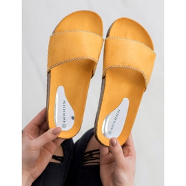 Goodin Pantoufles de Suèdes jaune 6