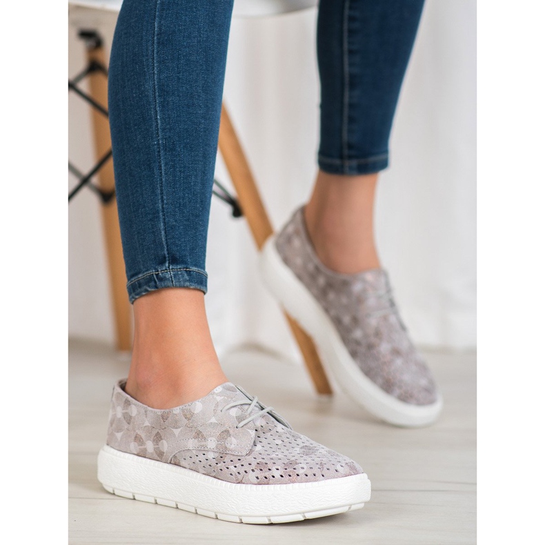 Goodin Chaussures en cuir léger brun 2