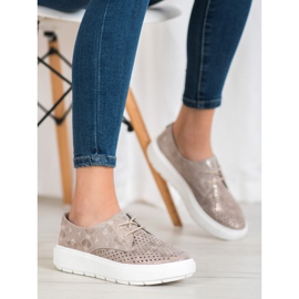 Goodin Chaussures en cuir léger multicolore jaune 3