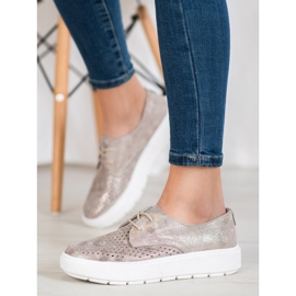 Goodin Chaussures en cuir léger multicolore jaune 4