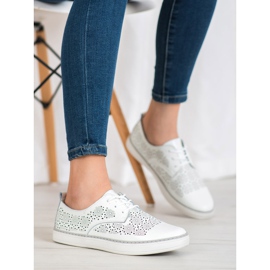 Goodin Baskets en cuir blanches 4