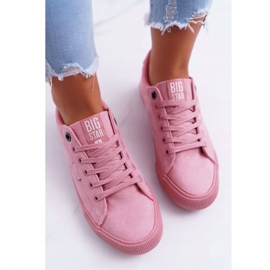 Big Star Baskets femme BigStarEE274047 en daim rose 2