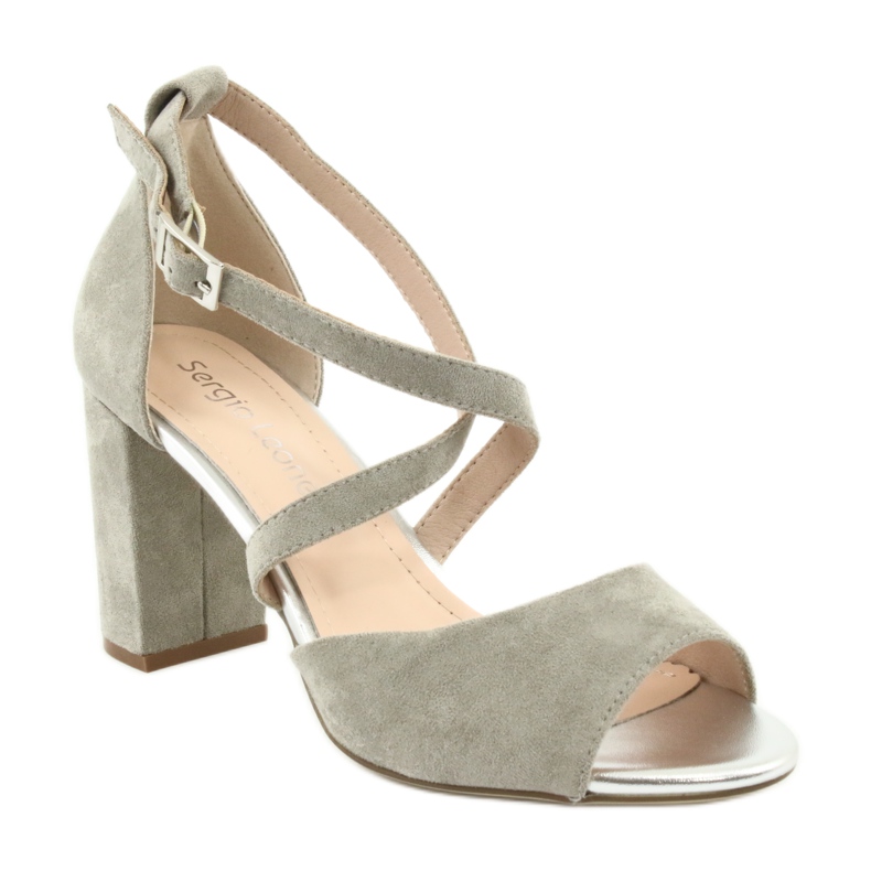 Sandales gladiateur grises Sergio Leone SK865 2