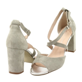 Sandales gladiateur grises Sergio Leone SK865 5