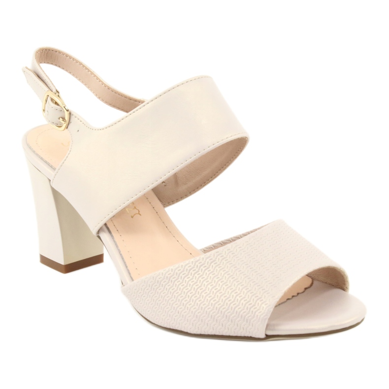 Sergio Leone Sandales féminines Beige Pearl Beige SK778 sur le poste 1