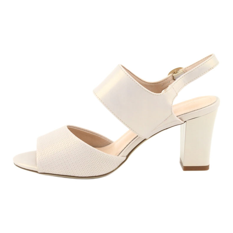 Sergio Leone Sandales féminines Beige Pearl Beige SK778 sur le poste 2