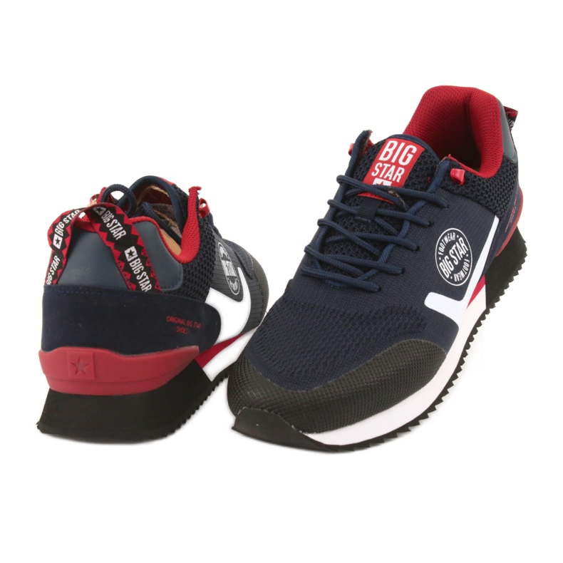 Chaussures de sport Big Star FF 174205 blanc rouge bleu marine 4
