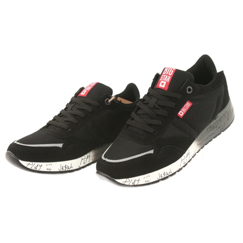 Chaussures de sport Big Star FF 174207 blanche le noir 2