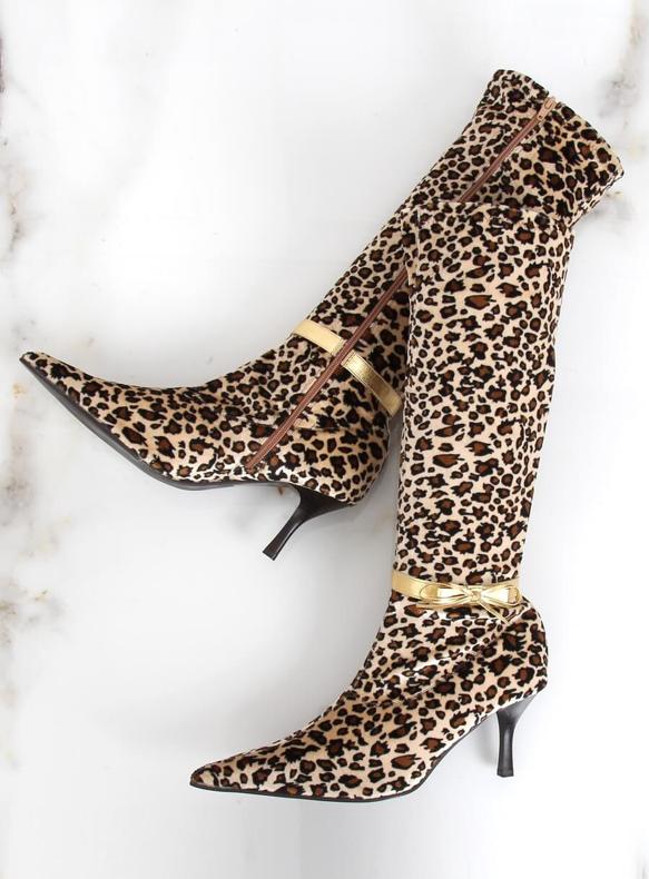 Bottes léopard panthère B36025-L02 brun 1