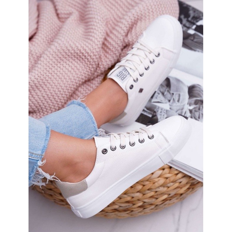 Blanc Chaussures baskets femme Big Star BB274033 1