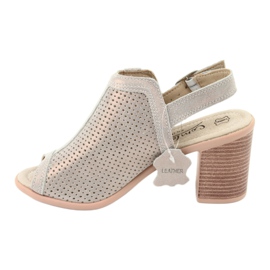 Sandales ajourées beige / or Filippo DS757 d'or 2