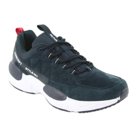 McKey MSP1464 chaussures de sport en daim bleu marine 1