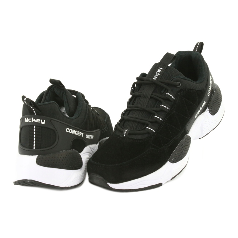 McKey MSP1464 chaussures de sport en daim le noir 4