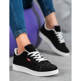 SHELOVET Chaussures confortables en éco-cuir le noir 1