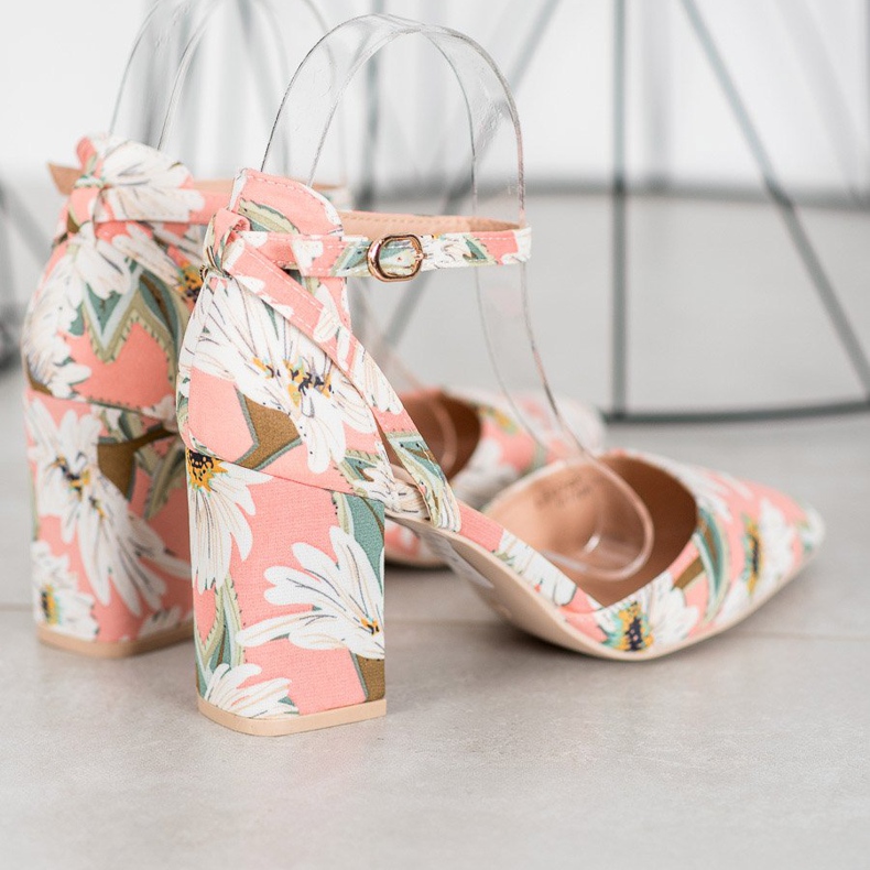 Seastar Escarpins à fleurs rose multicolore 2