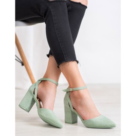 Seastar Escarpins en daim élégants vert 1