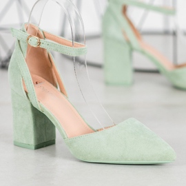 Seastar Escarpins en daim élégants vert 5
