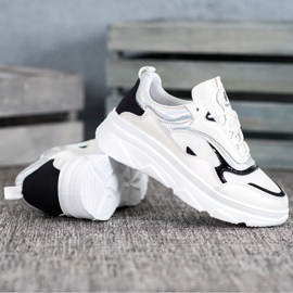 SHELOVET Baskets blanches à la mode noir 1