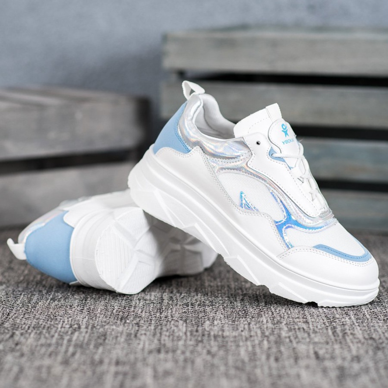 SHELOVET Baskets blanches à la mode bleu 1