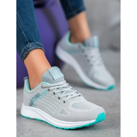 Ax Boxing Chaussures de sport ajourées confortables gris vert 1