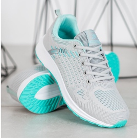 Ax Boxing Chaussures de sport ajourées confortables gris vert 4