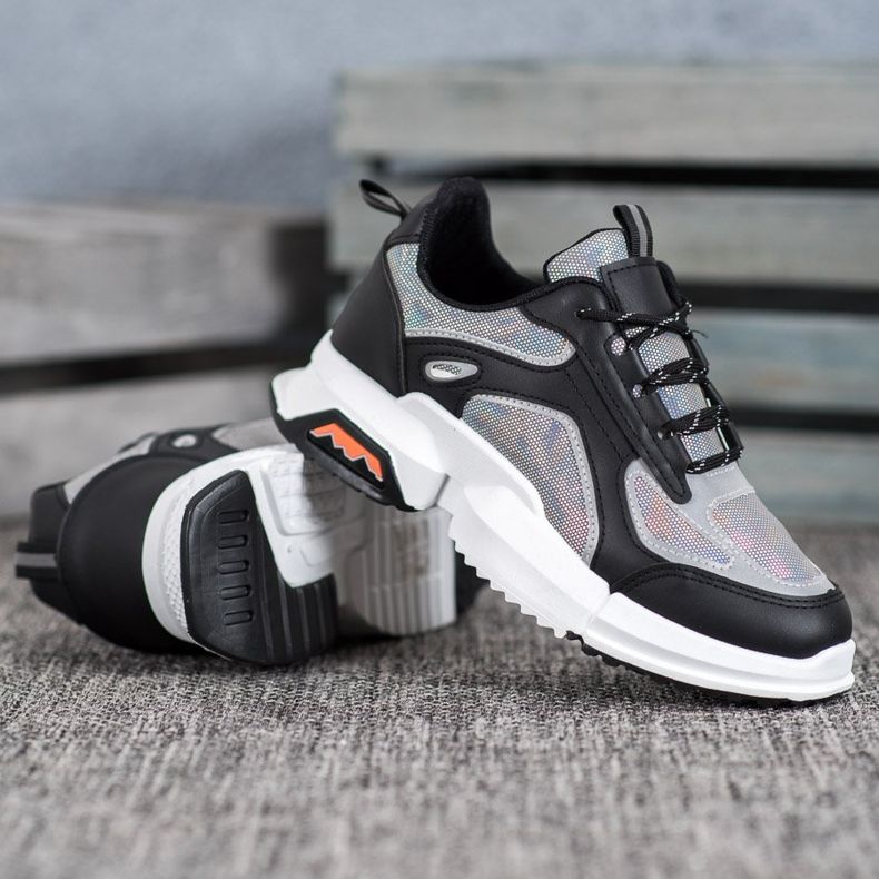 SHELOVET Baskets de sport sur la plate-forme noir multicolore 1