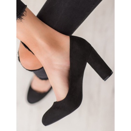 SHELOVET Escarpins classiques sur un pilier le noir 2