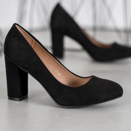SHELOVET Escarpins classiques sur un pilier le noir 3