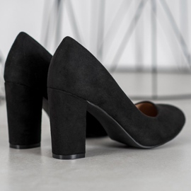 SHELOVET Escarpins classiques sur un pilier le noir 4