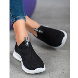 SHELOVET Chaussures de sport à enfiler le noir 2