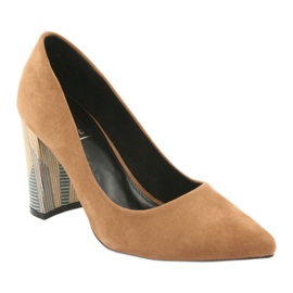 Escarpins en daim Filippo 1103 beige 1