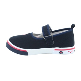 Ballerines papillon Atletico avec semelle intérieure en cuir bleu marin rose 2