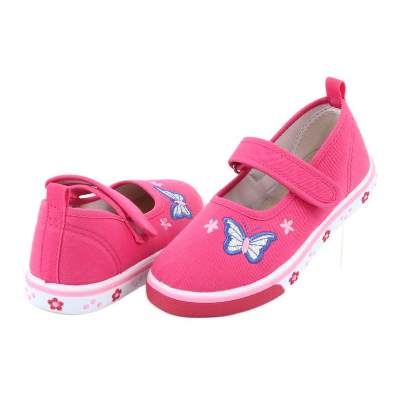 Ballerines papillon Atletico avec semelle intérieure en cuir rose 4