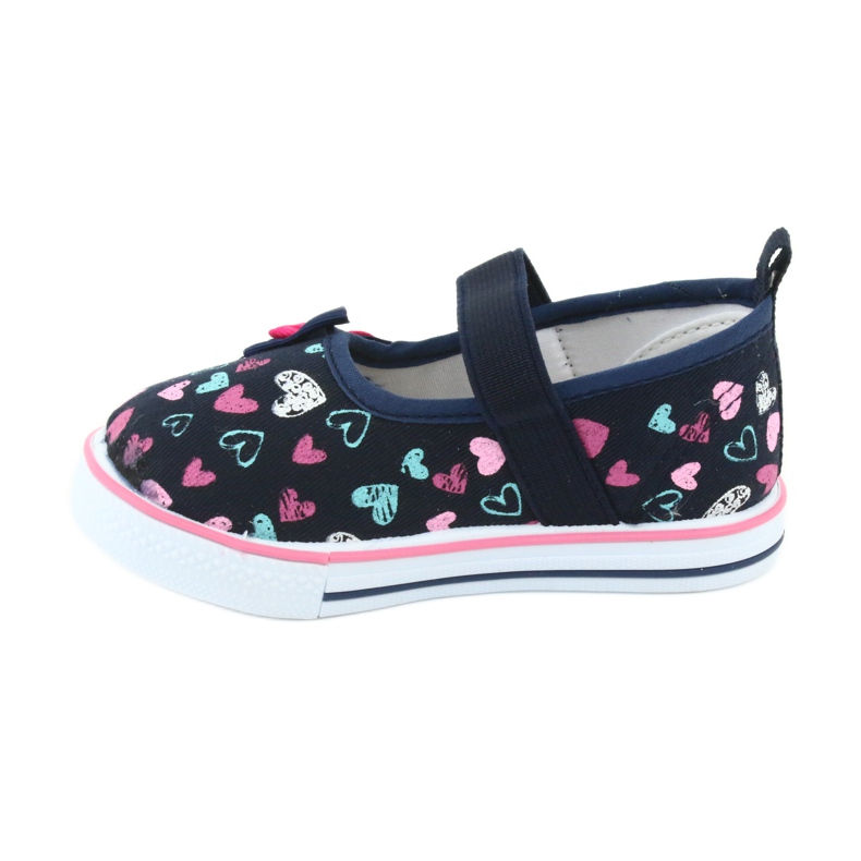 Nœud ballerines insert cuir Atletico blanche bleu marin bleu rose 2