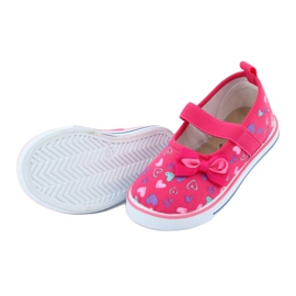 Nœud ballerines insert cuir Atletico blanc violet rose 5